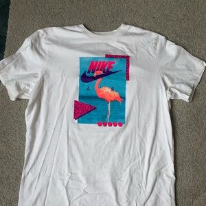 White Nike flamingo T-shirt